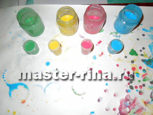 Пальчиковые краски своими руками (Вариант 1).