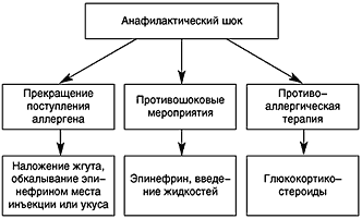 Стадии анафилаксии схема