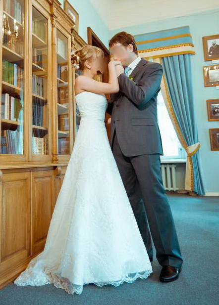 Дизайнерское свадебное платье р.44-46