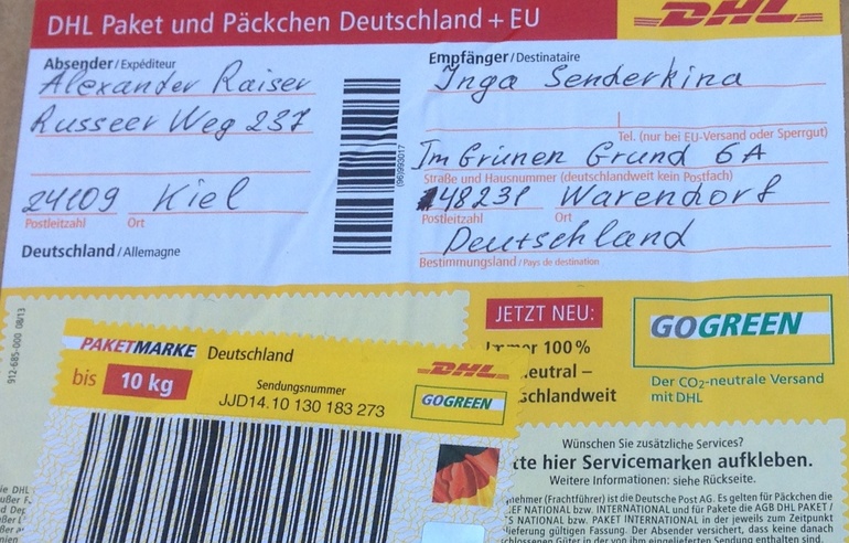 Dhl deutschland. DHL посылка из Германии в Россию. DHL конверт оформление. DHL заказное письмо. Бланк DHL из Германии в Россию.