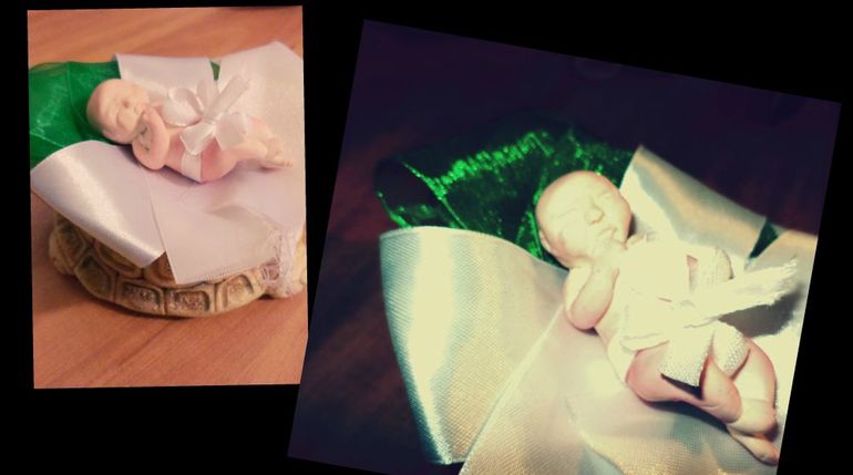 первый пупс из глины)))