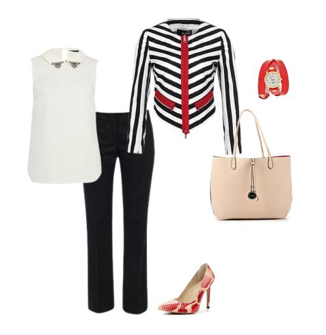 Летний офисный образ для фигуры "Груша"