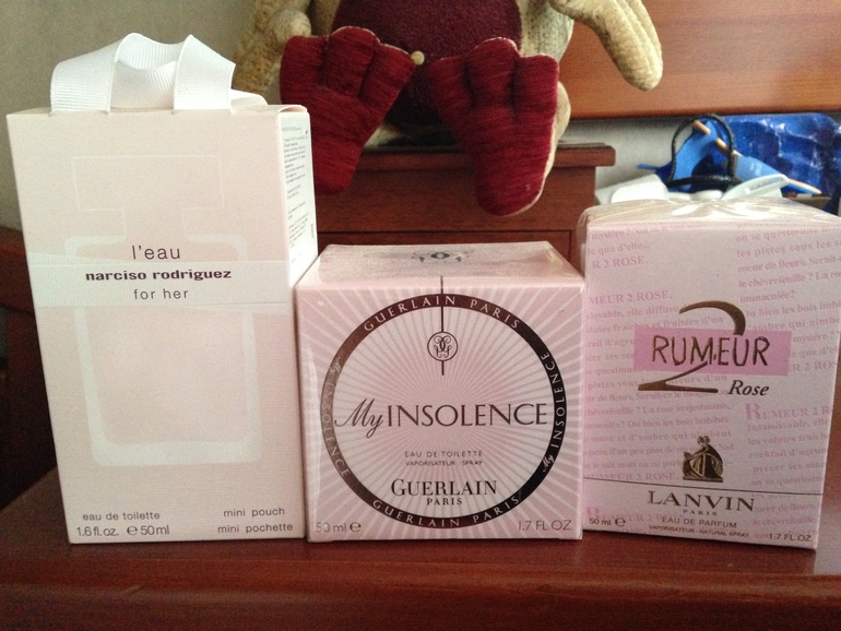 Продам новые все по 50мл, narciso rodrigues for her, My insolence, 2 rumeur rose