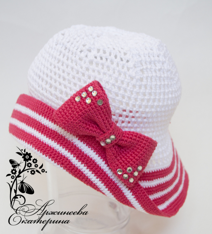 Летняя стильная панамка 46-48 см