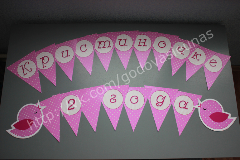 Набор "Polka dots and Birdie" на 2-х летие Кристины!