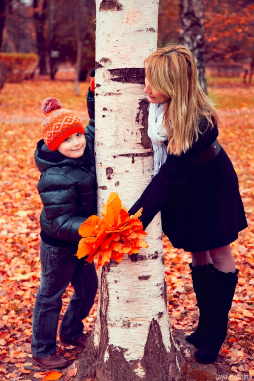 Осенняя фотосессия Миши и мамы