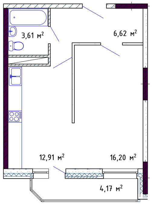 Из однушки сделали двушку)))