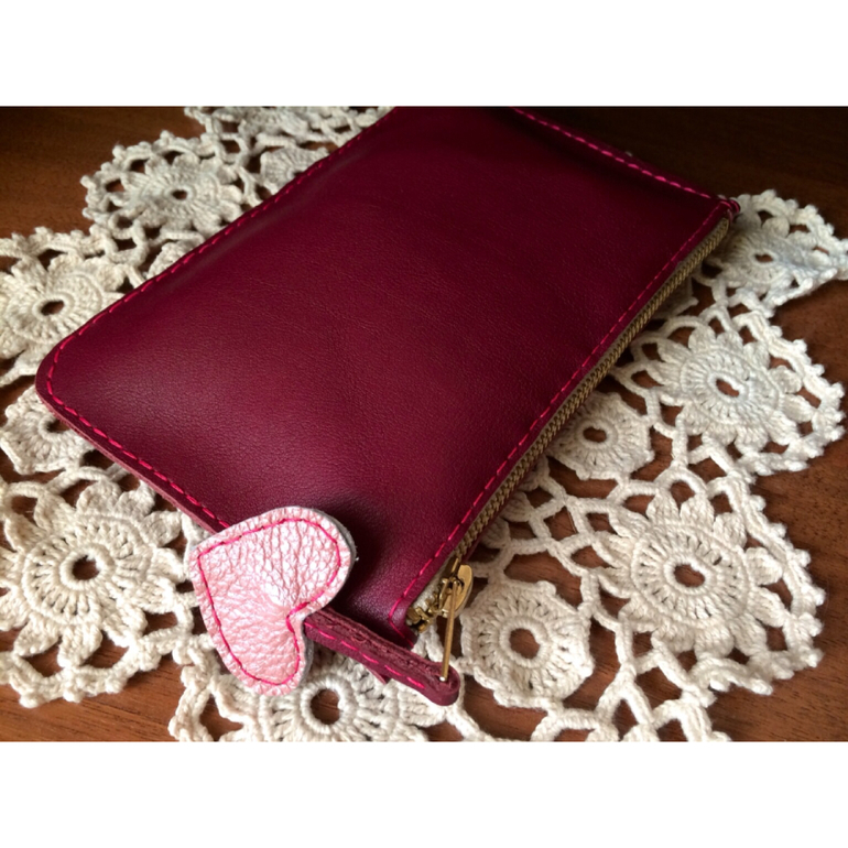 Кожаный кошелек/косметичка