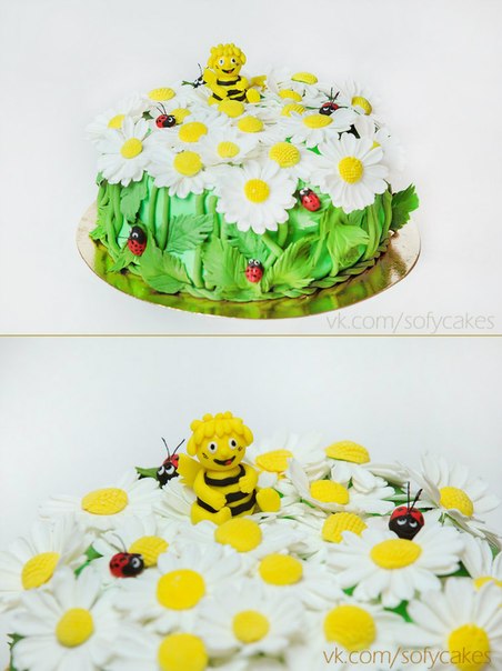 Пчёлка Майя в ромашках)