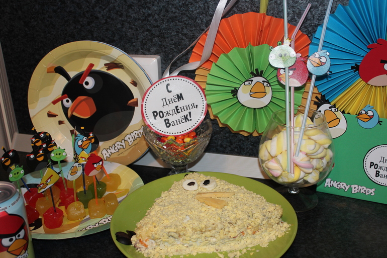 День рождения в стиле Angry birds