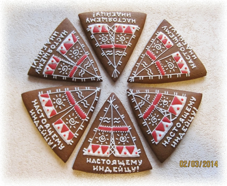 Индейский торт и пряники для индейцев:)