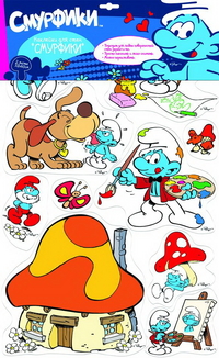 Атрибуты для праздника в стиле Смурфики