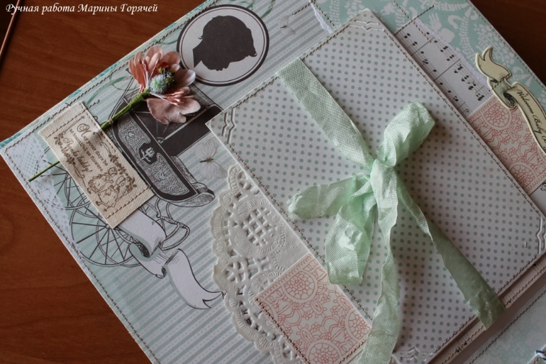 Альбом для новорожденного мальчика - винтаж и кружева!