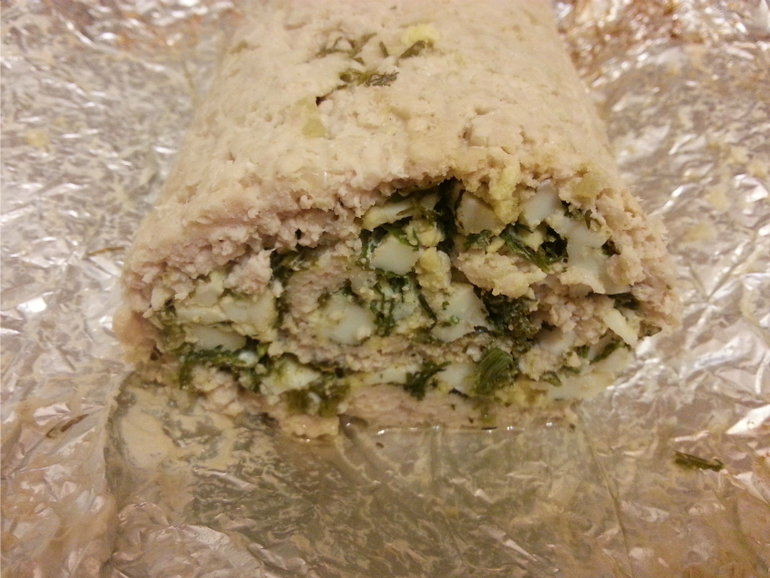 МК рулет из индейки с яйцами.