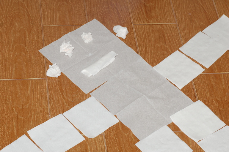 Креатив из бумажных салфеток:)