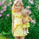 Кукла Mia, кукла похожая на девочку. Одинаковая одежда для девочки и куклы.