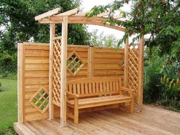 Идеи для перголы с лавкой