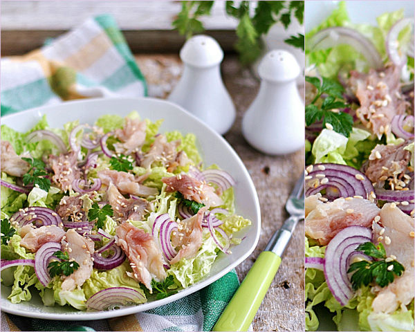 Салат из скумбрии