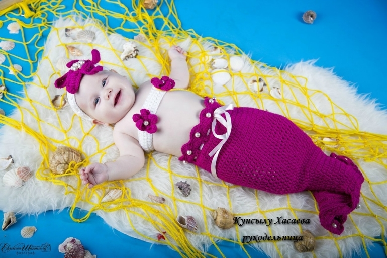 Вязаные аксессуары для фотосессий малышей