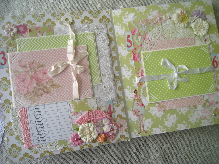 Очень нежный альбом в стиле Тильда для малышки Машеньки!