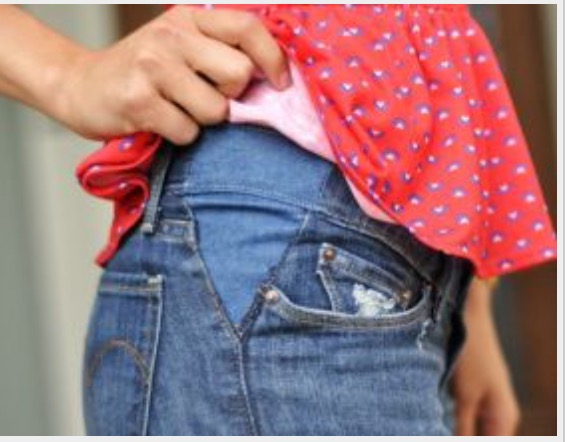 Как сшить джинсы или юбку для беременных без швейной машинки
