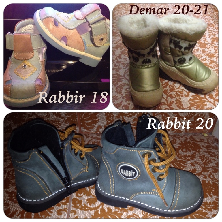 Правильная обувь Rabbit Orthopedic 18 и 20 р-р. Demar 20-21 р-р (девочке или мальчику)