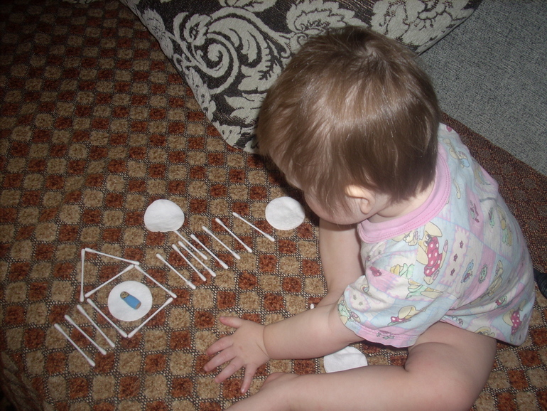 Идея игр с ватными палочками и дисками