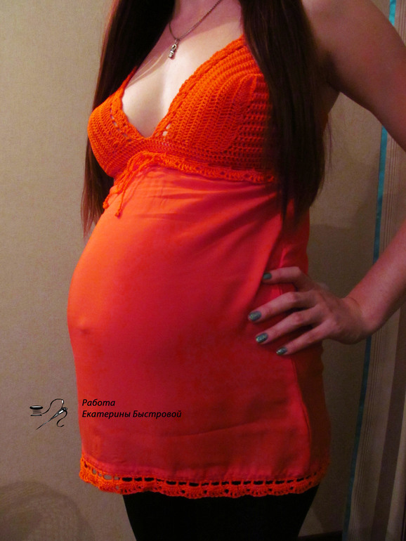 Моя беременная туника "Сочный апельсин"