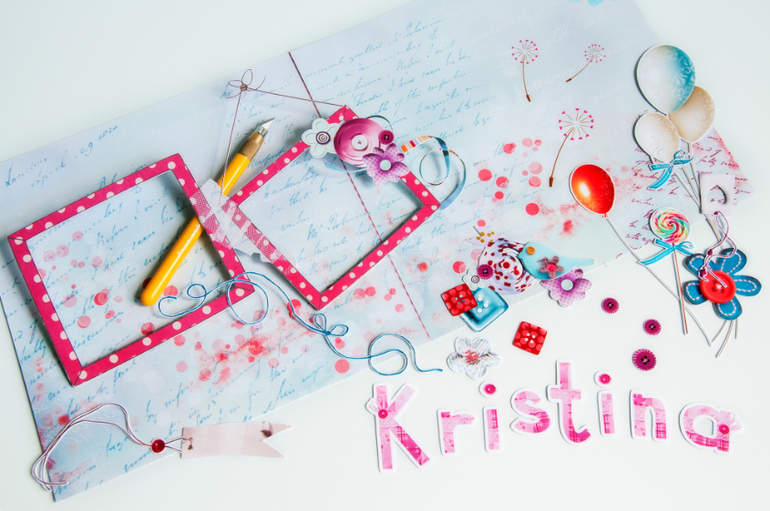 Процесс работы над mini скрап-альбомом