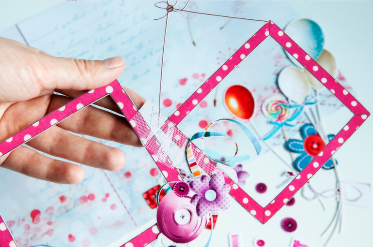 Процесс работы над mini скрап-альбомом