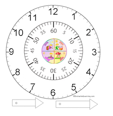 Картинка часы с минутами для детей