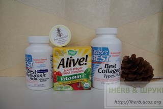 коллаген, гиалуроновая кислота, натуральный витамин С, бальзам Bee naturals