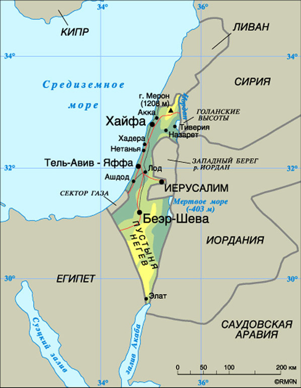 Где находится палестина карта