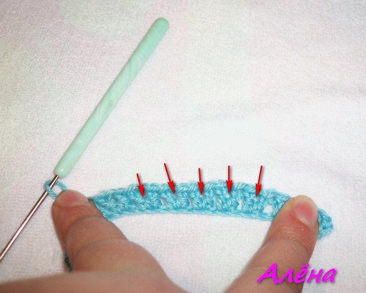 МК вязаной заколочки крючком.