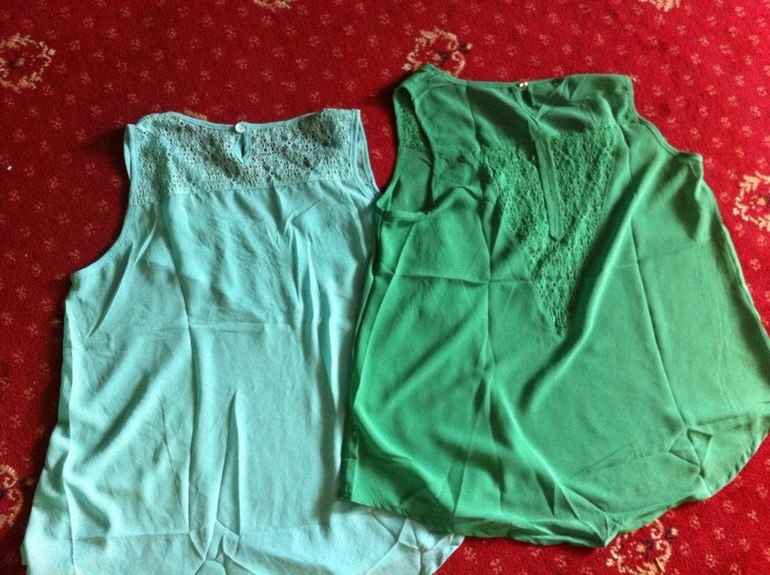 в наличии! шифоновые блузки с кружевными вставками, цена 425 руб! размер 50!