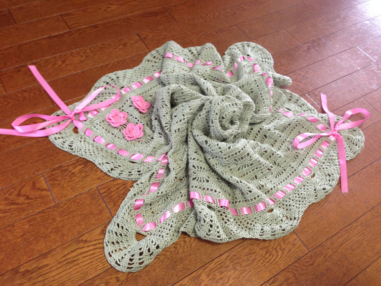 Плед в стиле шебби