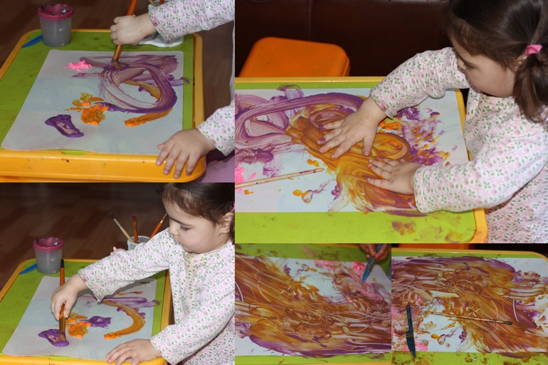 Рисуем на скатерти-салфетке. Практично и функционально.