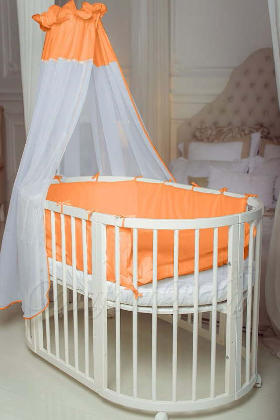 КРОВАТКА- ТРАНСФОРМЕР "COMFORT BABY" .Цена: 25 000 руб.  ХАРАКТЕРИСТИКИ:  возраст детей: 0-5 лет  габариты модели (Д х Ш х В): 1) колыбельки: 78*76*81 см  2) овальной кроватки: 128*76*81 cм  матрас приобретается отдельно.  максимальная нагрузка: 120 кг  Материал: изготавливается только из настоящего массива бука высшего сорта.  сборка: кровать в разобранном виде, простота сборки, инструкция по сборке на русском языке  продукция сертифицирована  производство: Россия  гарантия: 2 года   Дополнительные характеристики: 4 положения по высоте (расстояние положения дна от пола без колес: 1см, 12см, 37см, 57см; расстояние между отверстиями снизу-наверх: 12см, 15см, 20см.); 3 прутика - съемные.  КОНМПЛЕКТАЦИЯ:  1-я ступень - круглая кроватка  2-я ступень - овальная кроватка  3-я ступень - диванчик  4-я ступень - манеж  5-я и 6-я ступени - 2 кресла и столик  7-я ступень - пеленальный столик  ДОПОЛНИТЕЛЬНЫЕ ОПЦИИ:  Комплект постельный "Classic" +6950 руб.  Комплект постельный "Colorit" + 11990 руб.  Фирменный держатель для балдахина +790 руб.  Комплект цельных матрасов " Холкон"/ "Кокос" (круглый+овальный) +8490 руб  Маятник "ComfortBaby Pendulum" 2 в 1+6990 руб.