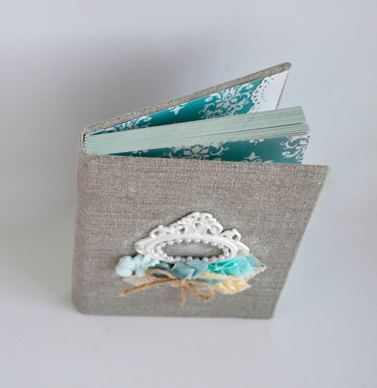 Блокнот и открытка Teal and linen