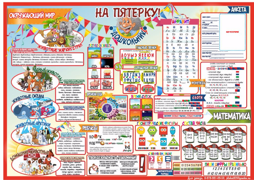 Плакат "Дошкольник"