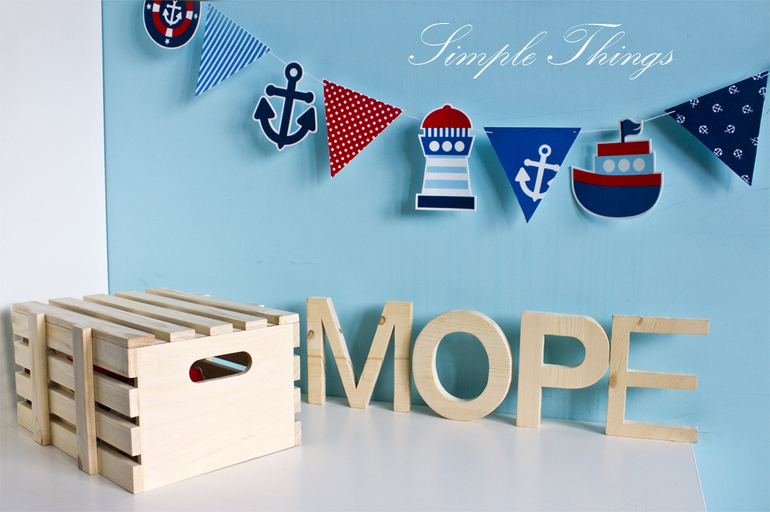 Деревянный ящик. Море. Wood Box Sea. Simple Things Shop