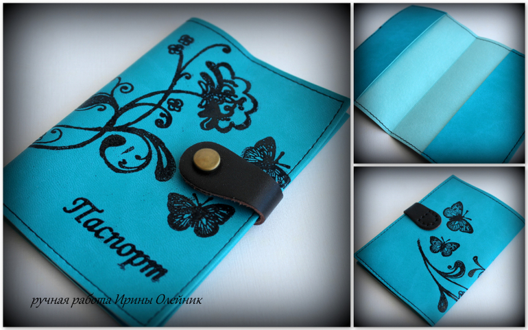 Мои обложечки на паспорт из кожзаменителя ...заказы))
