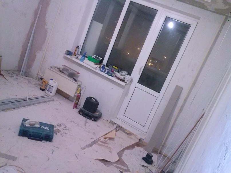 Ремонт в зале.