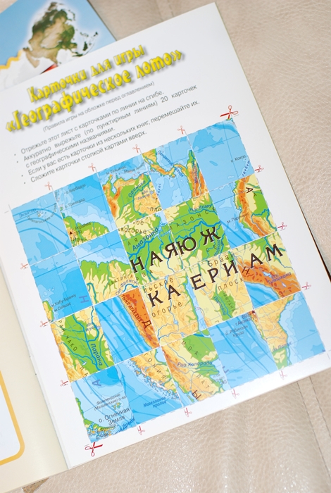 Книга о животных и маленькие географические атласы.