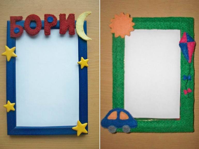 Знакомство с фетром. Фоторамки