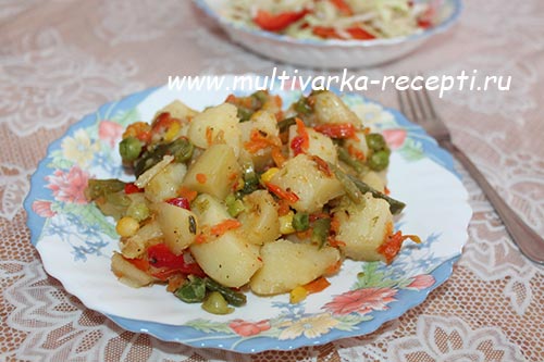 картошечка с замороженными овощами