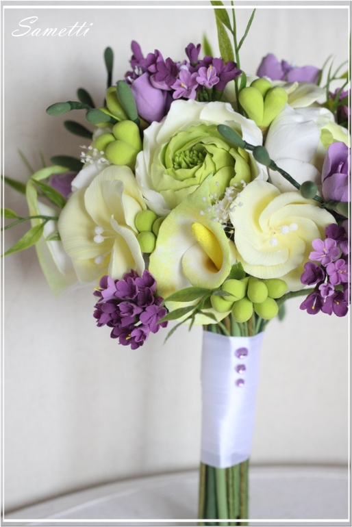 Букет невесты из легкой глины