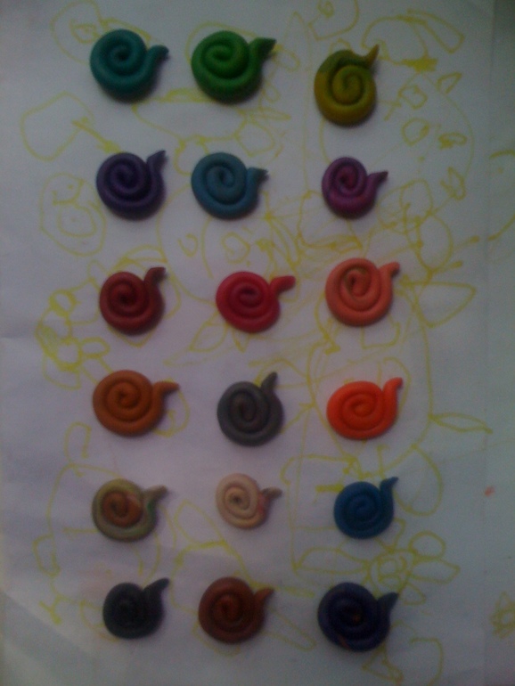 Пластилиновые улитки - игра, которой хватила на неделю