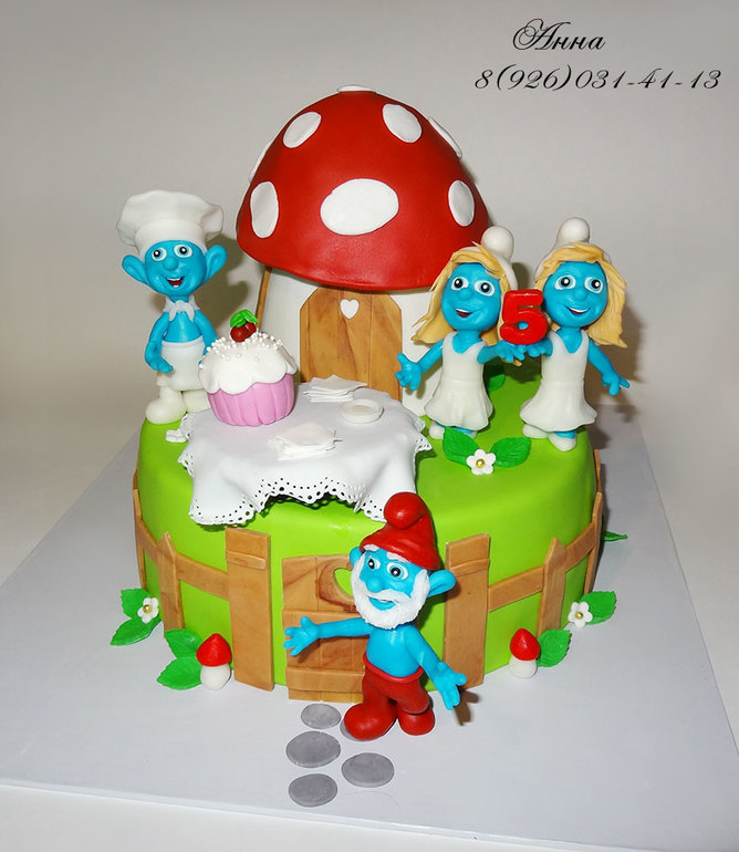 Торт "Смурфики"