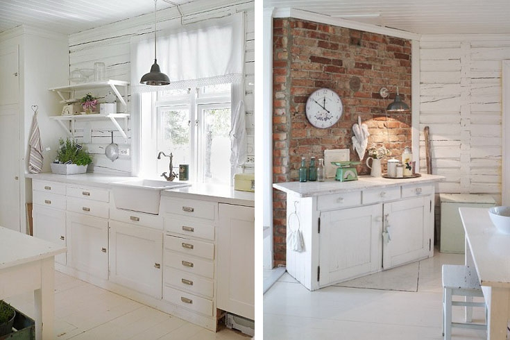 Белые стены.